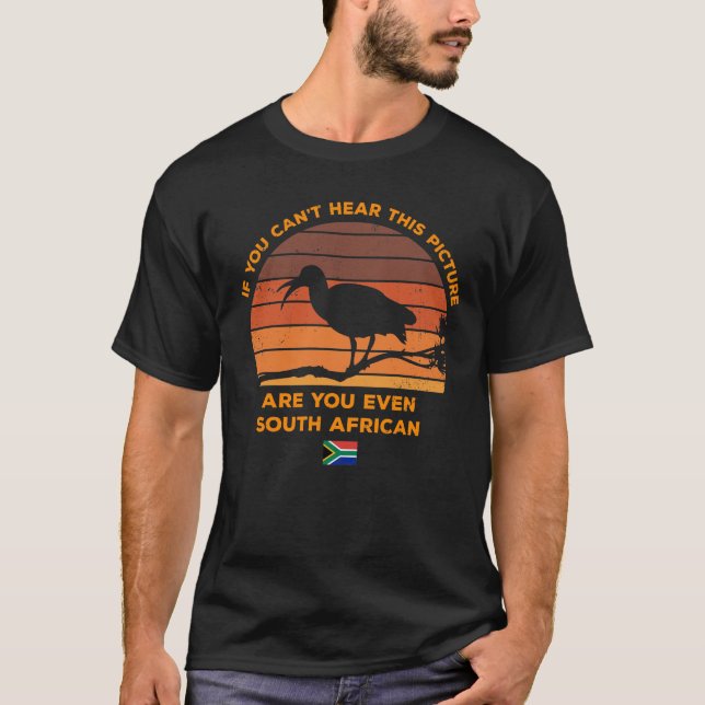 South Afrika Hadeda Sunrise Funny Alarm T-Shirt (Framsida)