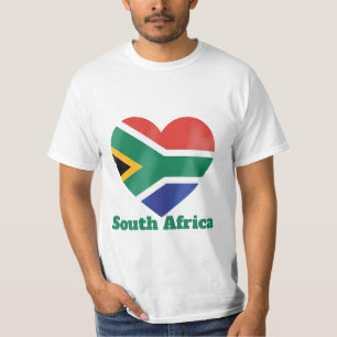 South Afrika Heart Flagga T-Shirt