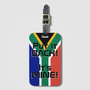 South Afrika National Flagga Funny Patriotic Bagagebricka
