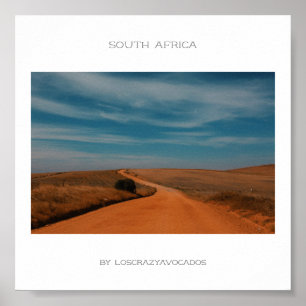 South Afrika Nature Road Landscape Travel Poster