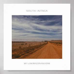 South Afrika Nature Road Landscape Travel Poster