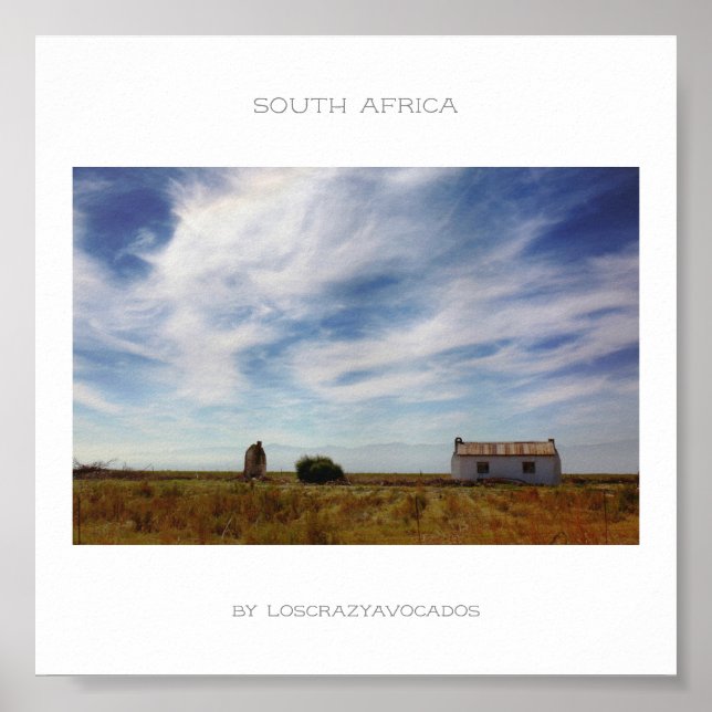 South Afrika Road Landscape Travel Poster (Framsidan)