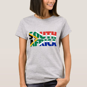 South Afrika Root South African Flagga Braai T Shirt