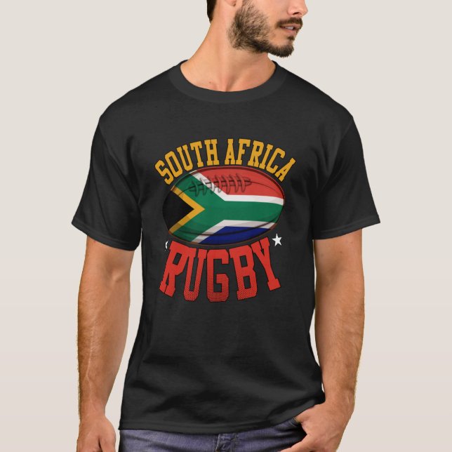 South Afrika Rugby Sports Player African Fläkt 1 T Shirt (Framsida)