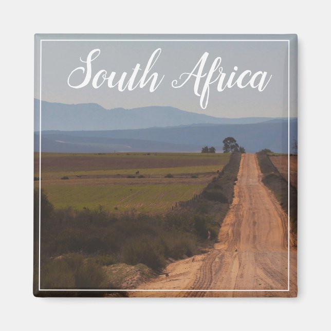 South Afrika Rural Landscape Road SA Magnet (Framsidan)