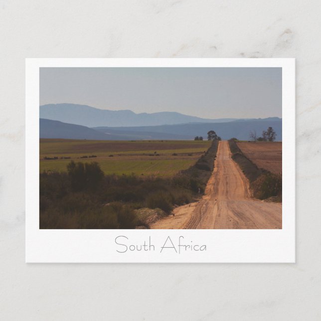 South Afrika Rural Landscape Road SA Postcard Vykort (Framsida)