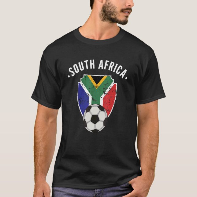 South Afrika Soccball Flagga (sydafrikanska pr) T Shirt (Framsida)