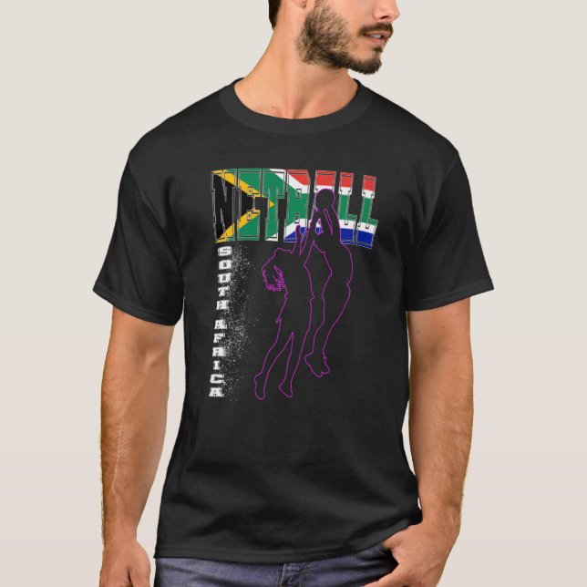 South Afrika World Team Netball T Shirt (Framsida)
