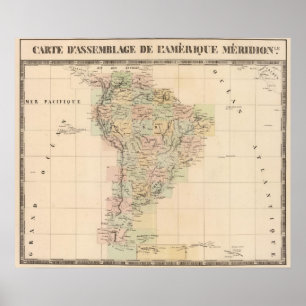 South America enhetskarta Poster