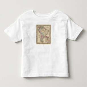 South America karta av Mitchell T Shirt