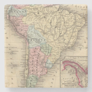 South America karta av Mitchell Underlägg Sten