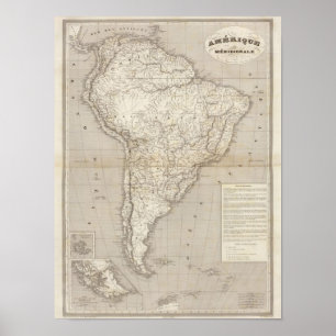 South America karta Poster