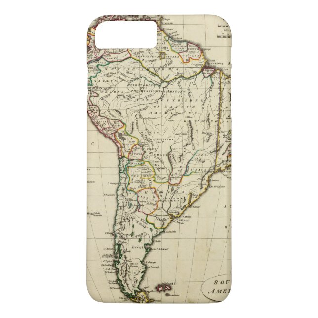 South America med skisserade gränser Case-Mate iPhone Skal (Baksida)