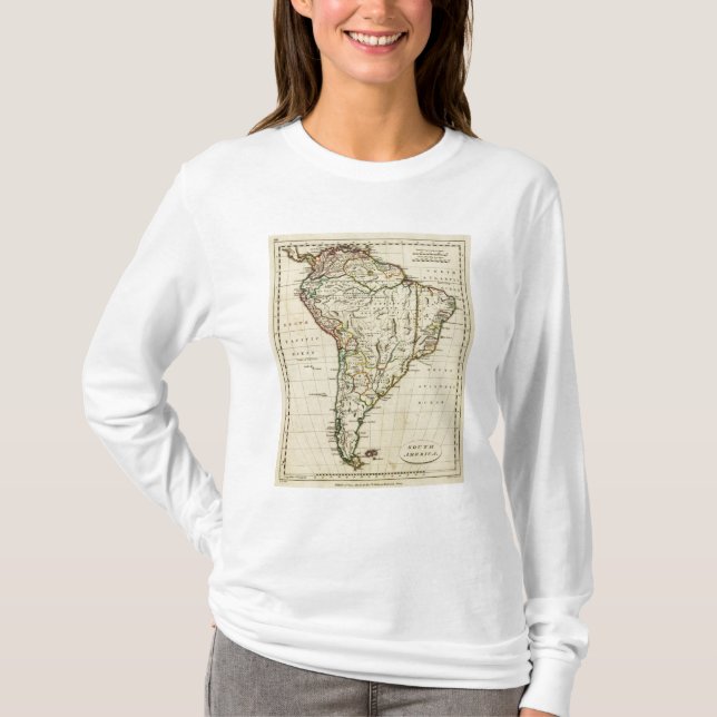 South America med skisserade gränser Tee Shirt (Framsida)