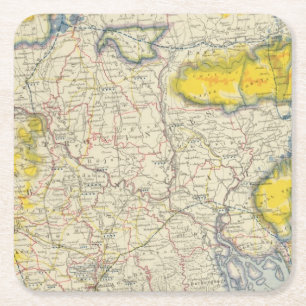 South Asia Indien, Bangladesh Underlägg Papper Kvadrat