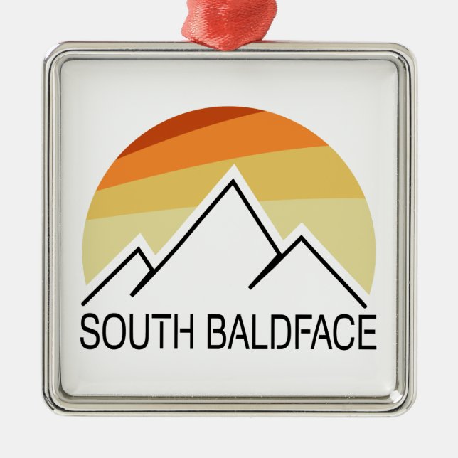South Baldface New Hampshire Retro Julgransprydnad Metall (Framsidan)
