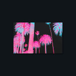 South Beach Art Deco Miami Florida Neon Canvas Art<br><div class="desc">Södra Beach Art Deco Miami Florida Neon Canvas Art of Neon Handflatan Träd på nattinslagna målarter.</div>