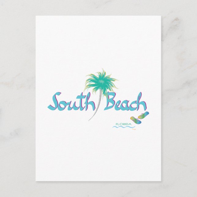 South Beach, FL Vykort (Framsida)