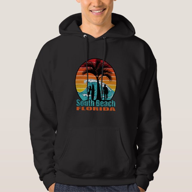 South Beach Florida Hoodie (Framsida)