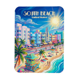 South Beach Florida Magnet