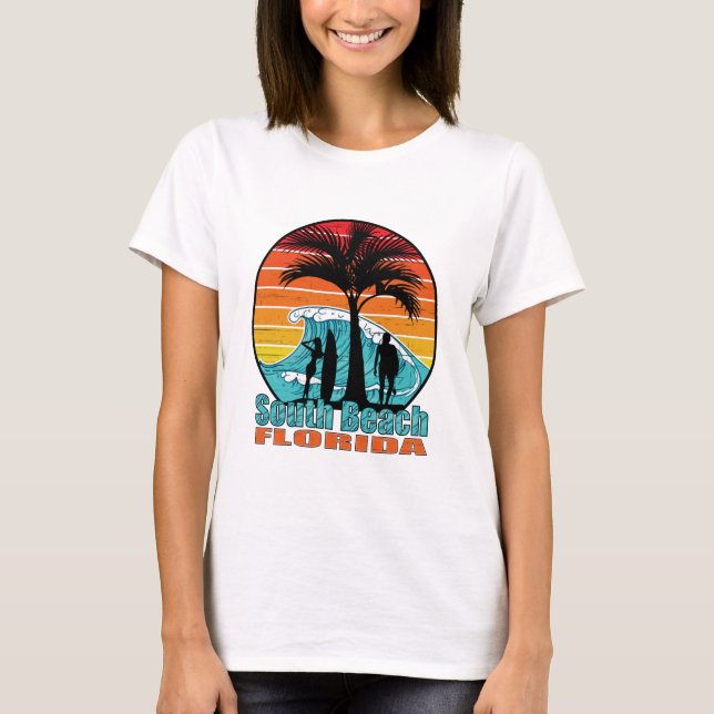 South Beach Florida T Shirt (Framsida)