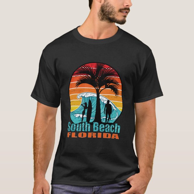 South Beach Florida T Shirt (Framsida)