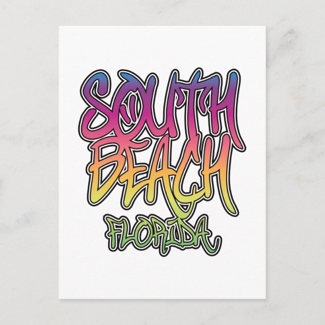 South Beach Graffiti Vykort (Framsida)