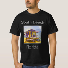 South Beach gult and lila Lifeguard Torn T Shirt