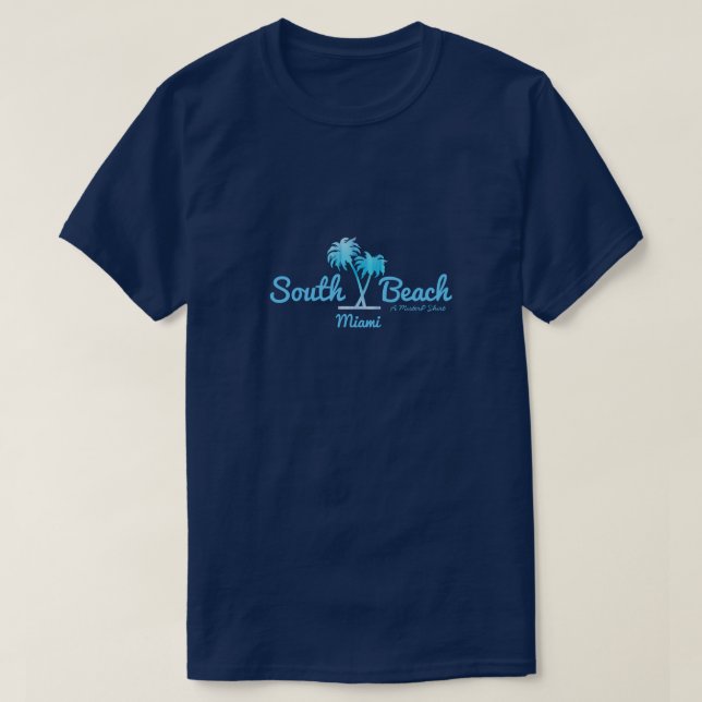 South Beach (handflatan träd) - A MisterP Shirt Tee (Design framsida)