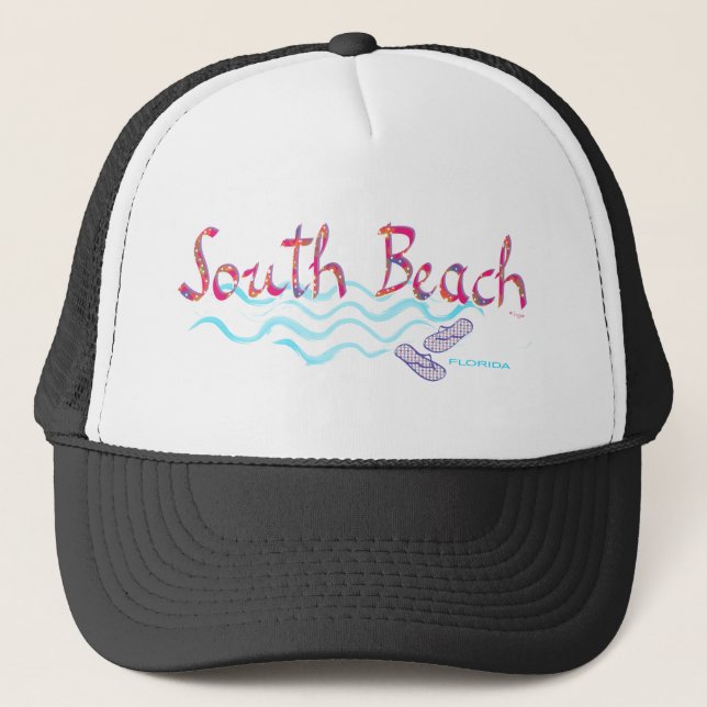South Beach Miami Flinflip flops Truckerkeps (Framsida)