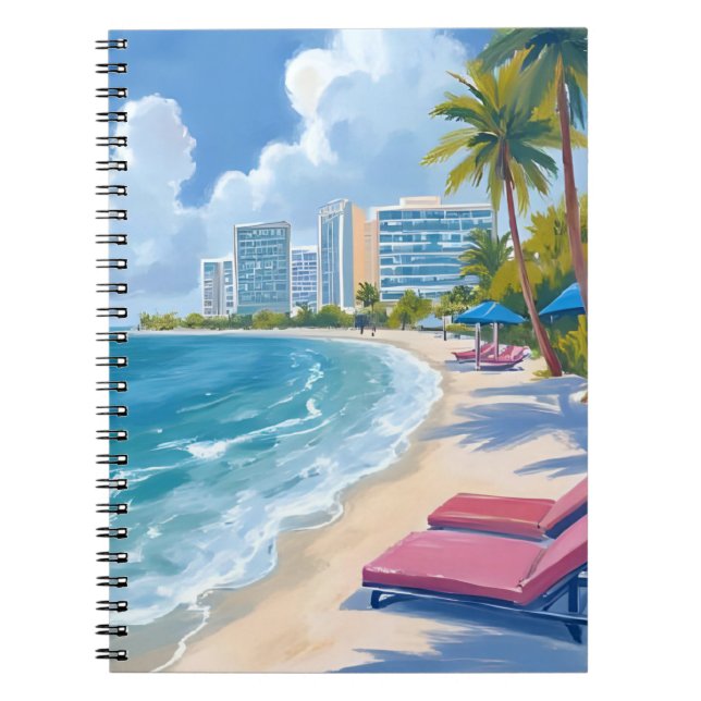 South Beach Miami Florida Anteckningsbok (Framsidan)