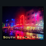 South Beach, Miami, Florida Art Deco Poster<br><div class="desc">Art deco stil byggnad på Ocean Drive,  South Beach,  Miami,  FL.</div>