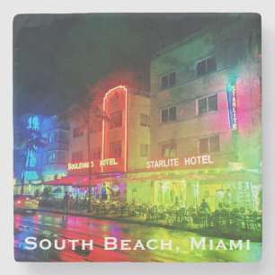 South Beach, Miami, Florida Art Deco Stenunderlägg