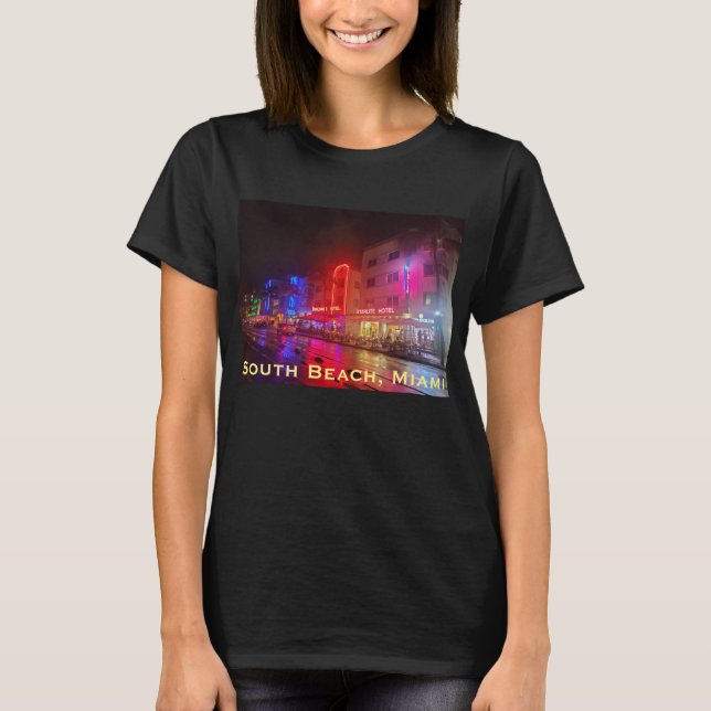 South Beach, Miami, Florida Art Deco T-Shirt (Framsida)
