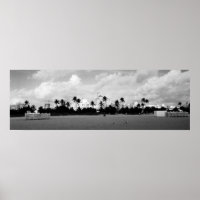 South Beach Miami, Florida Black/White Panorama