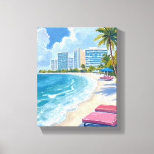 South Beach Miami Florida Canvastryck
