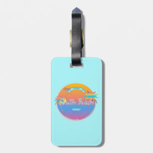 South Beach, Miami, Florida med Handflatan Bagagebricka