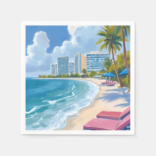 South Beach Miami Florida Pappersservett (Framsidan)