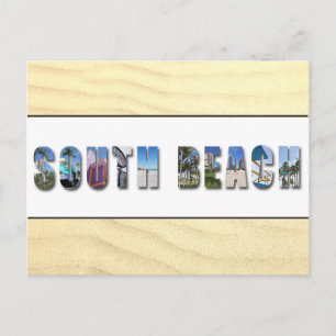 South Beach Miami Florida Resebild Vykort