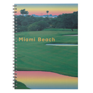 South Beach - Miami GOLF Anteckningsbok Med Spiral