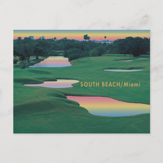 South Beach - Miami GOLF Vykort (Framsida)