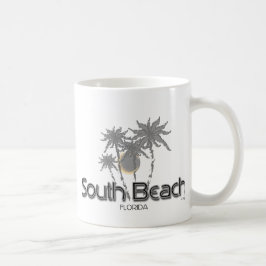 South Beach Miami Grå Palmer Kaffemugg