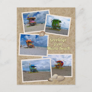 South Beach Miami Lifeguard Torn Vykort