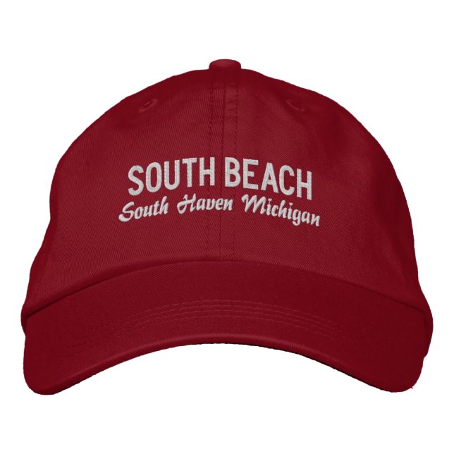 South Beach Michigan Broderad Basebollmössa Keps (Framsida)