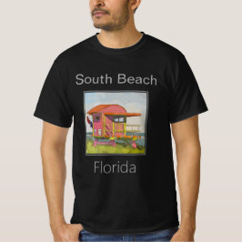 South Beach Rosa art Deco, Lifeguard Torn T Shirt