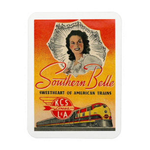 South Belle Tåg Railroad Vintage Magnet