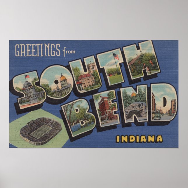 South Bend, Indiana - stora Brev-scener Poster (Framsidan)