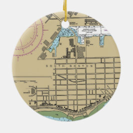 South Boston Chart Julgransprydnad Keramik