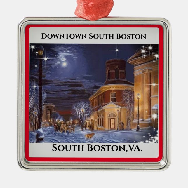 South Boston, VA. Jul Metall Ornament (Framsidan)