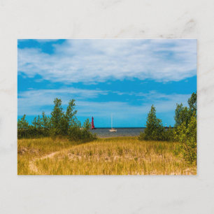 South Breakwater Light, Muskegon, Michigan Vykort